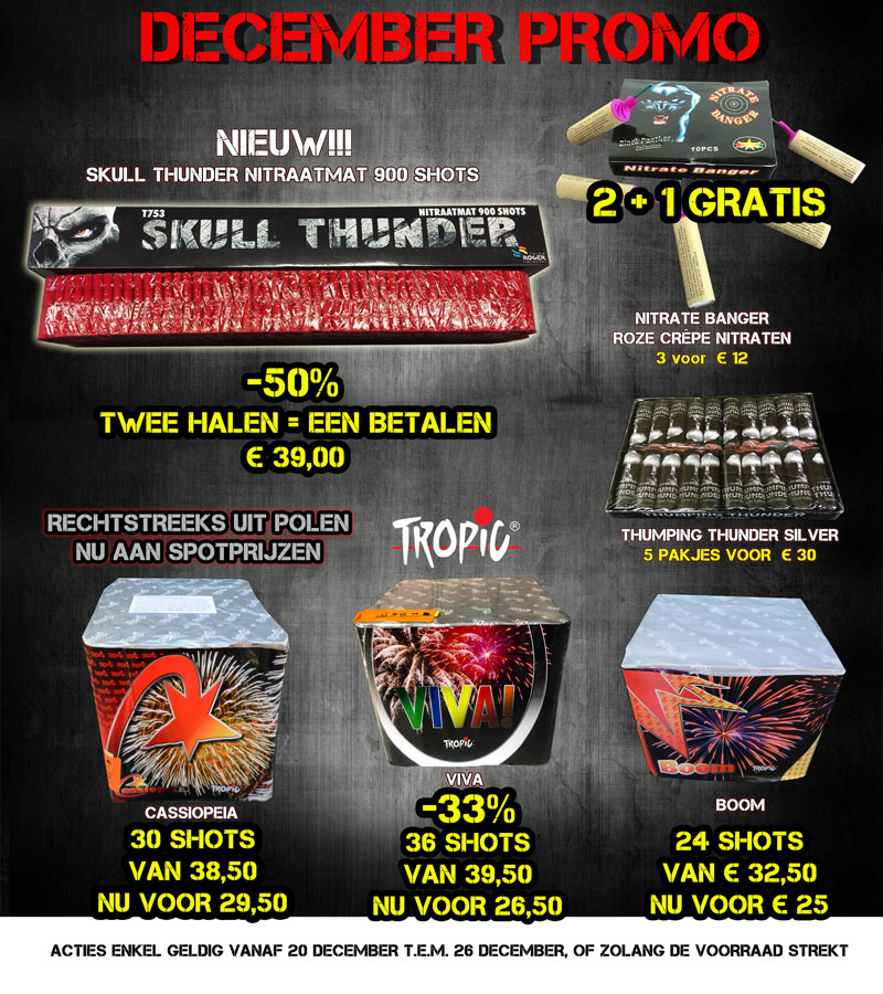Promo flyer Vuurwerk Salon Roger Maaseik